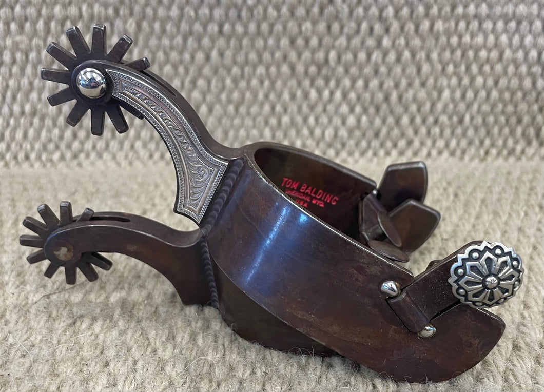 Spurs - SP128 - Tom Balding Ladies Brown w/ Silver Engraved Plates