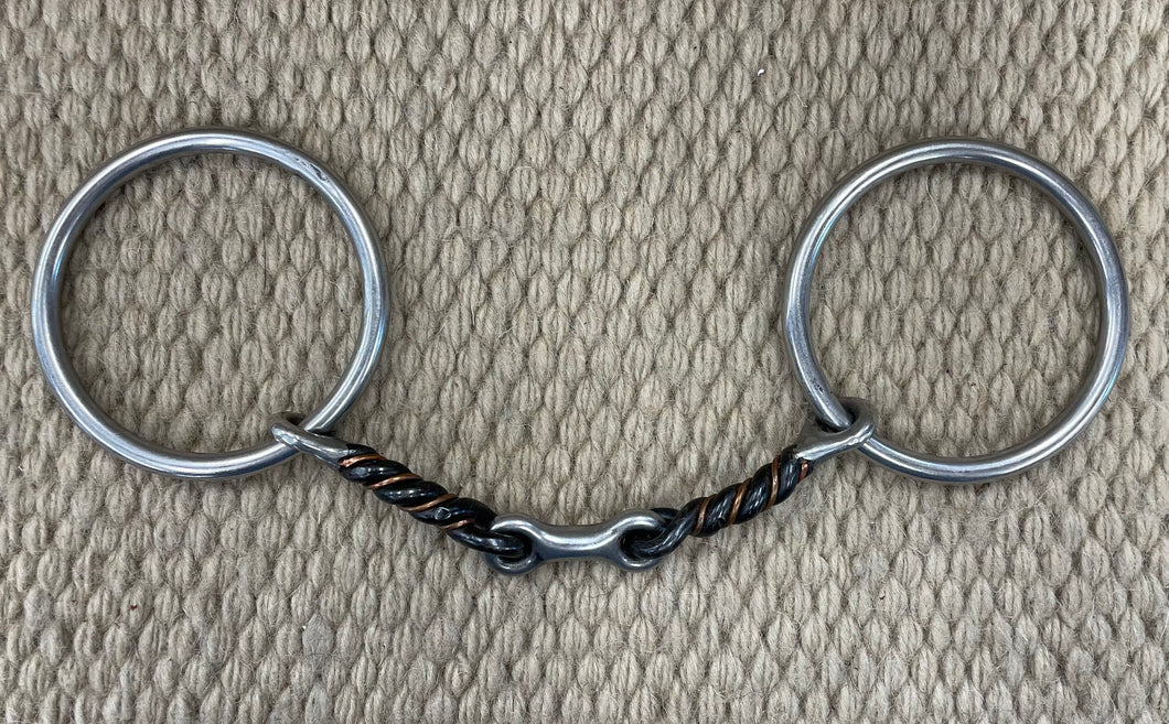 BIT - RM84 - Reinsman Loose Ring Twisted Sweet and Sour Dog Bone Snaffle