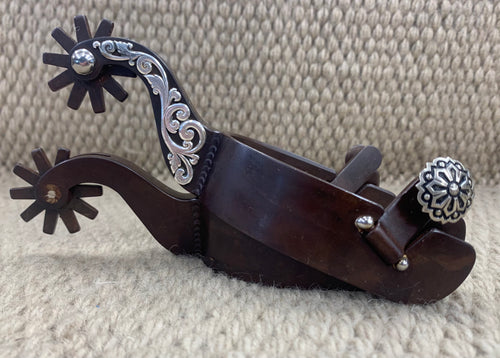 Spurs - SP86 - Tom Balding Ladies Brown w/ Floral Shank