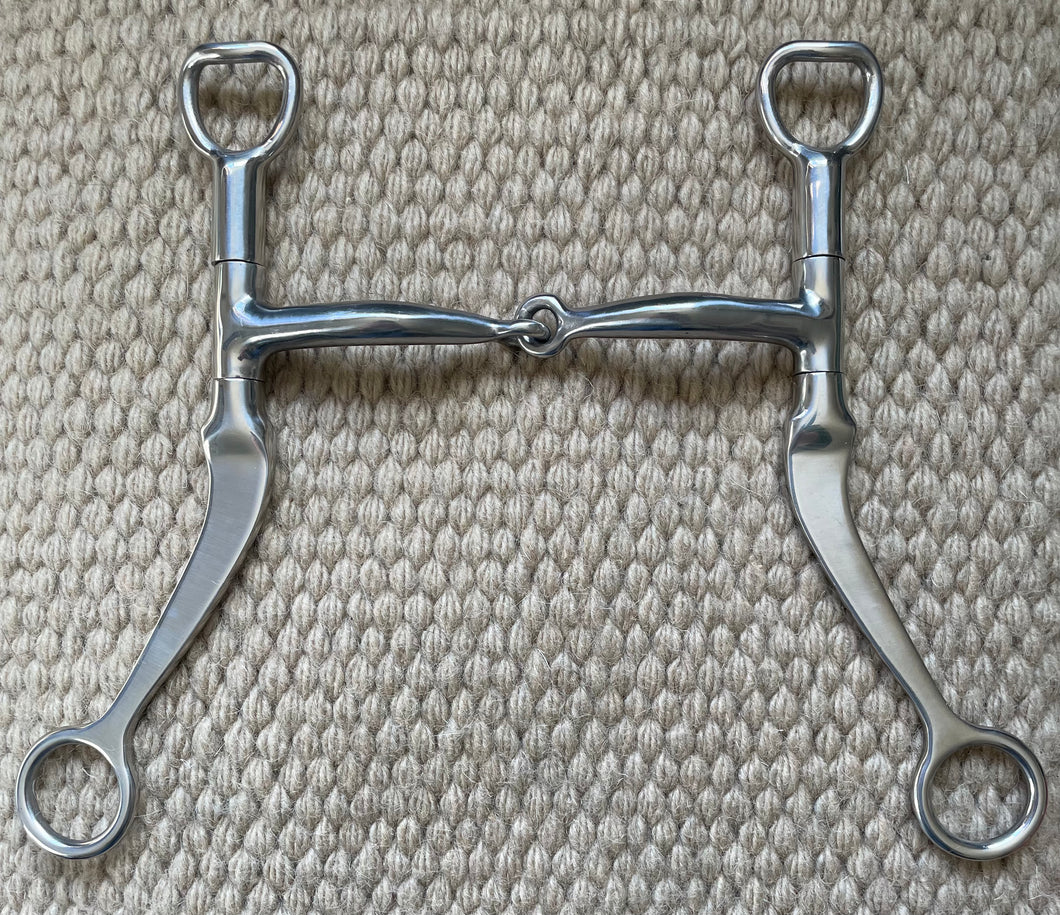 BIT - MB66 - Myler Stainless Steel Flat Shank w/ Sweet Iron Snaffle