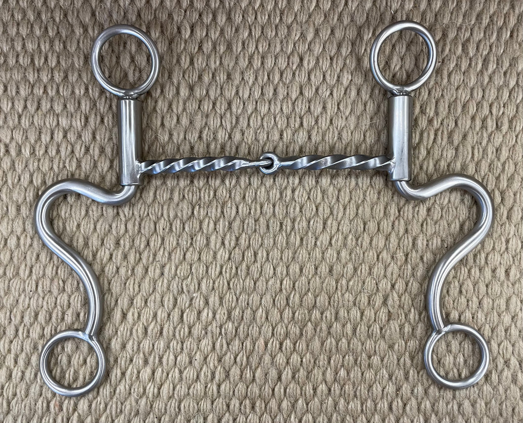 BIT - TB428 - Tom Balding Baseline S Shank Twisted Square Snaffle