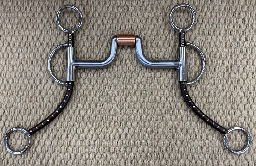 BIT - TB193 - Tom Balding Long Hinge Port Brown w/ Dots