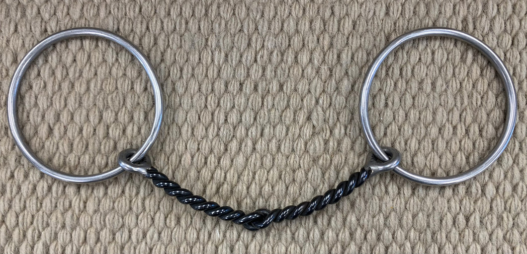 BIT - RM29 - Reinsman Loose Ring Small Twisted Sweet Iron Snaffle