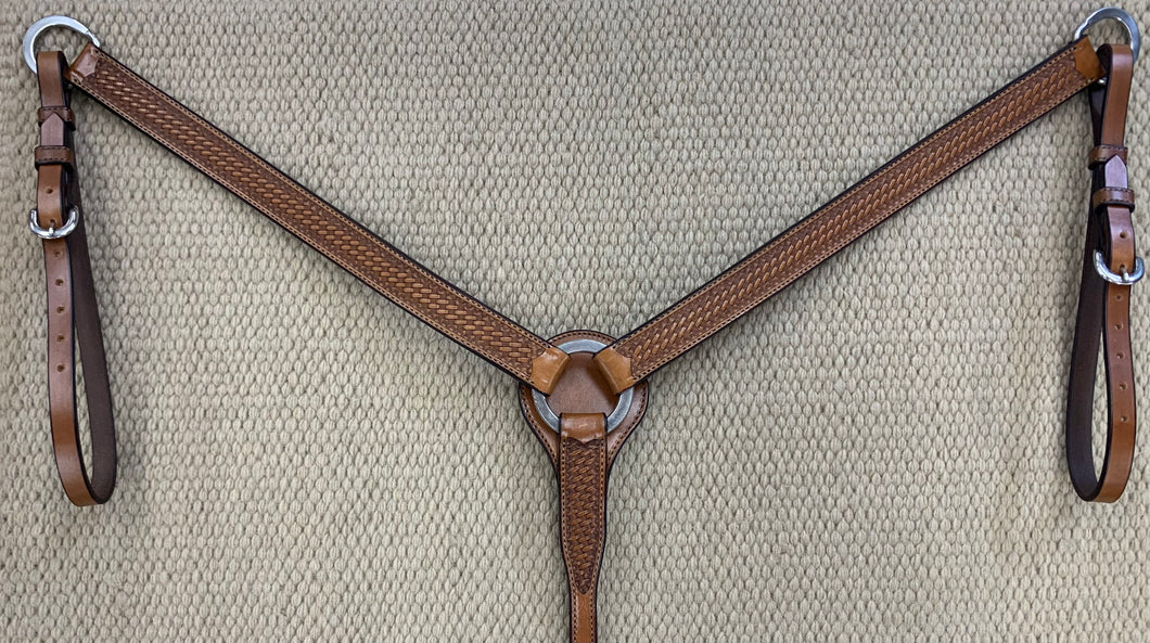 Breast Collar - BC29 - 1 14” Straight Antique Basket