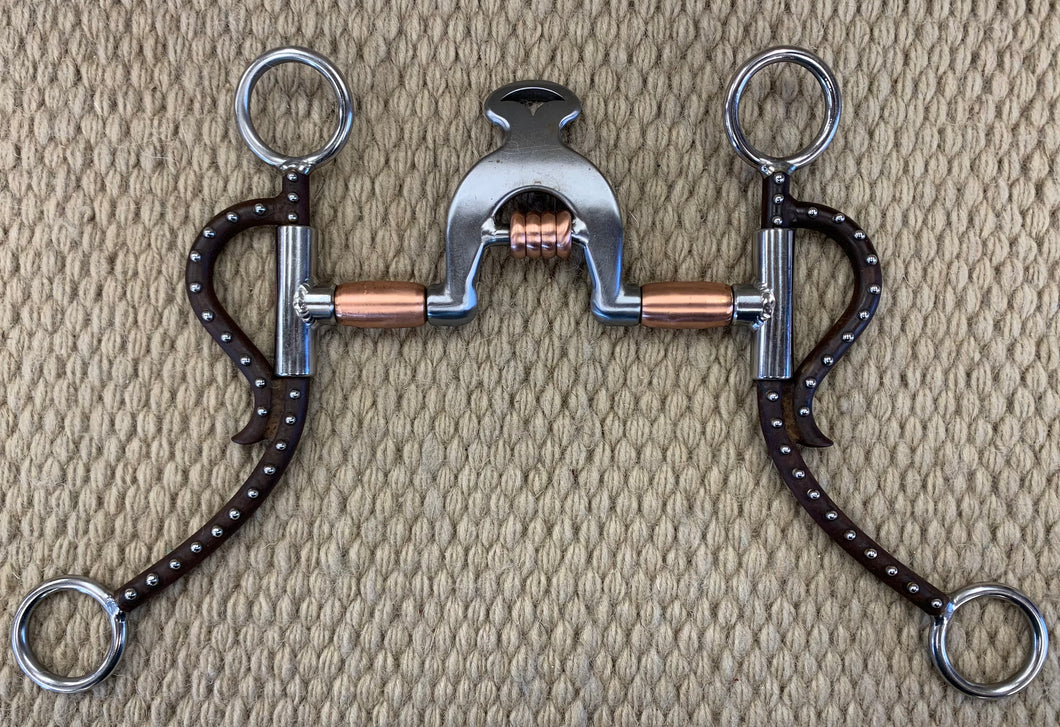 BIT - TB346 - Tom Balding Longhorn Ace of Spades w/ Roller Brown with Dots