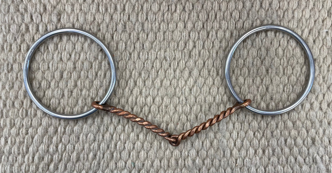 BIT - RM89 - Reinsman Loose Ring Small Twisted Copper Snaffle