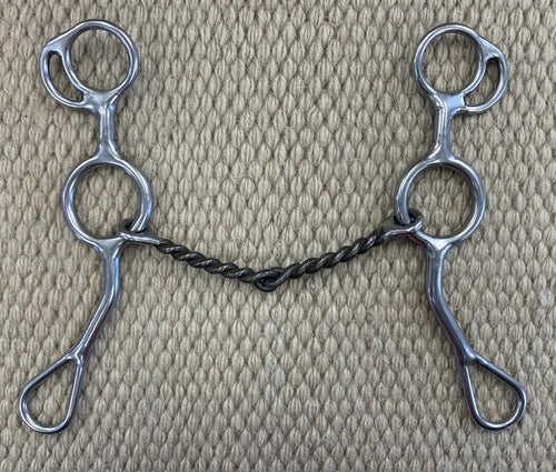 BIT - RM72 - Reinsman Reining Horse Curb Twisted Sweet Iron Snaffle