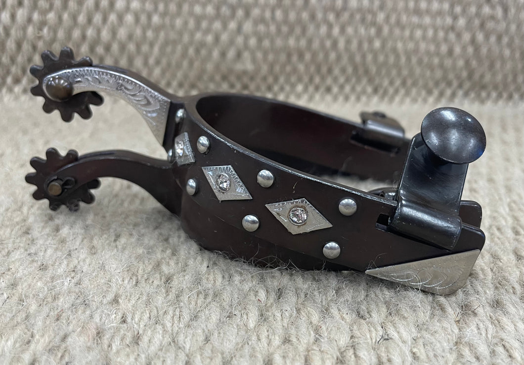 Spurs - SP144 - Cowboy Tack Diamond and Dot Rhinestone Ladies