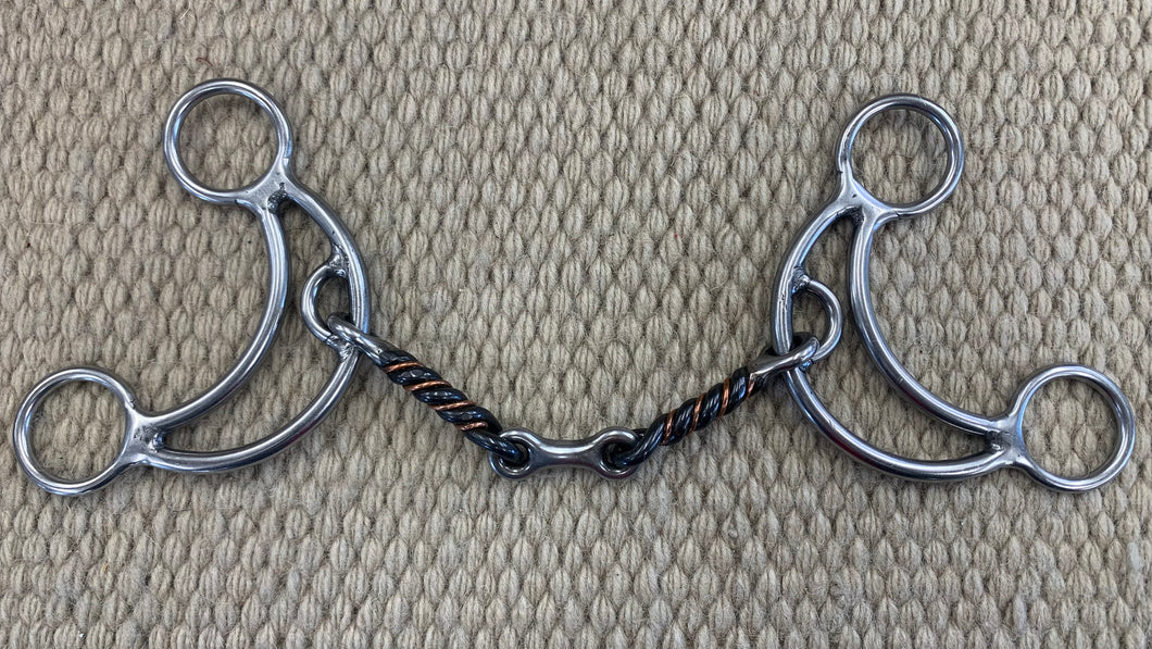 BIT - RM57 - Reinsman Stoney Crescent Moon Twisted Dogbone Gag