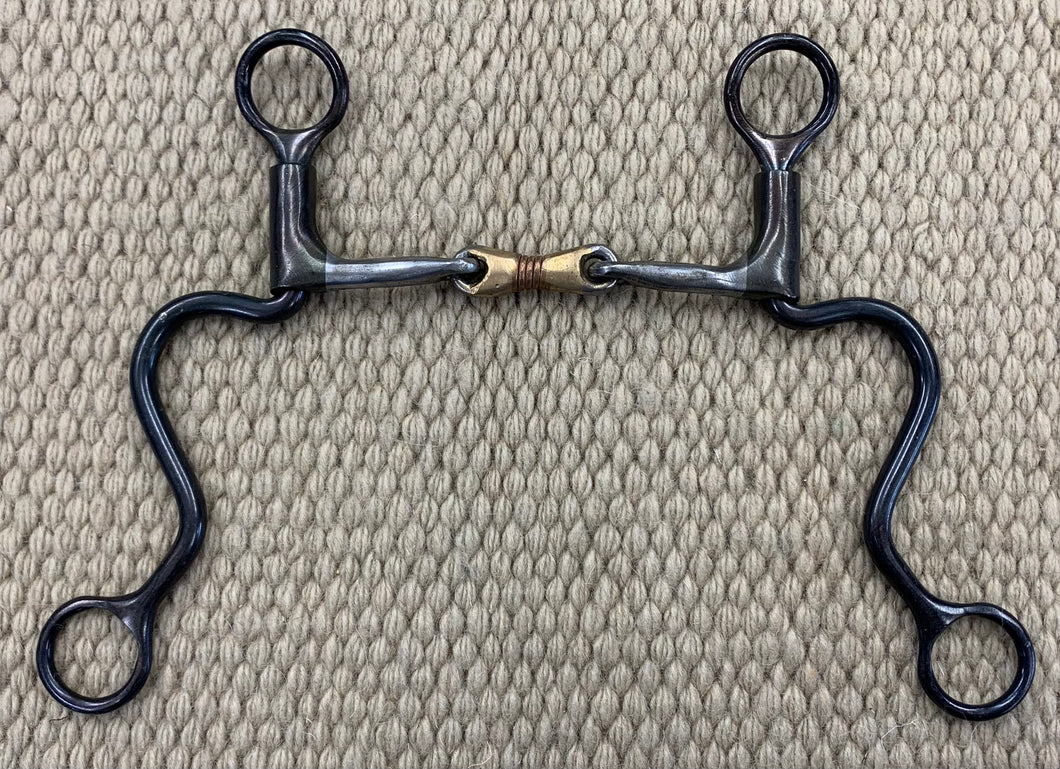 BIT - DT26 - Dutton Long Calvary Dog Bone Snaffle