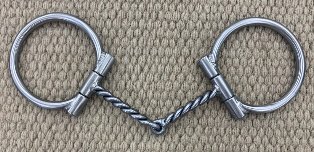 BIT - TB39 - Tom Balding D-Ring Medium Twist Snaffle