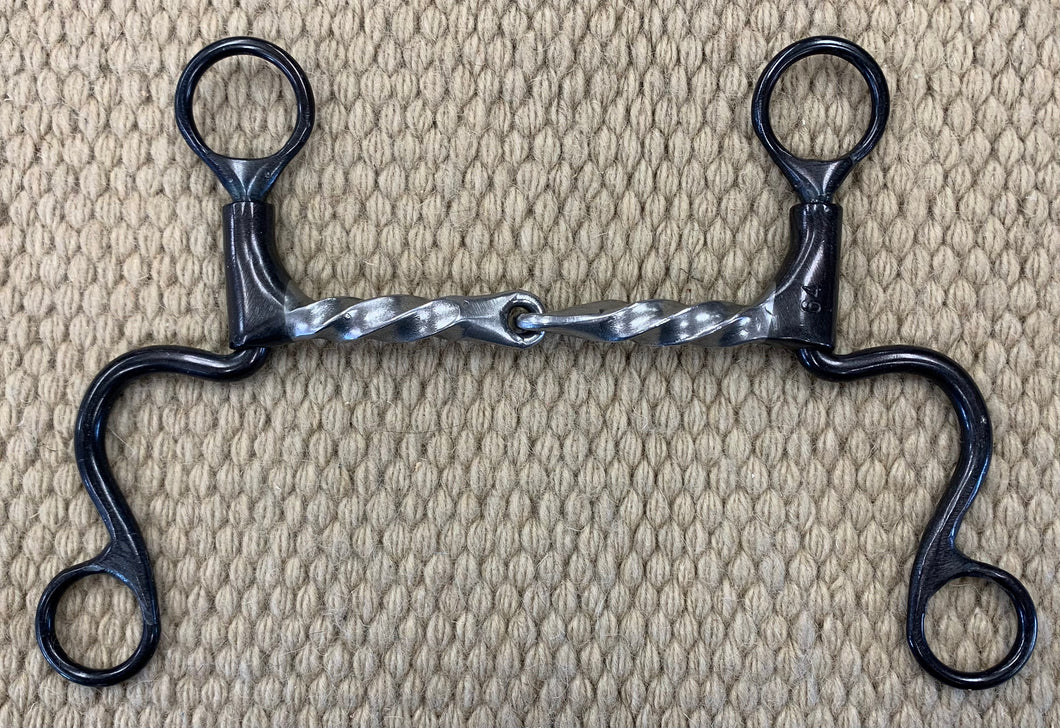 BIT - DT185 - Dutton Short Calvary 1/2” Twisted Square Snaffle