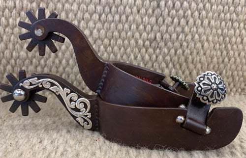 Spurs - SP27 - Tom Balding Ladies Brown w/ Floral Shank