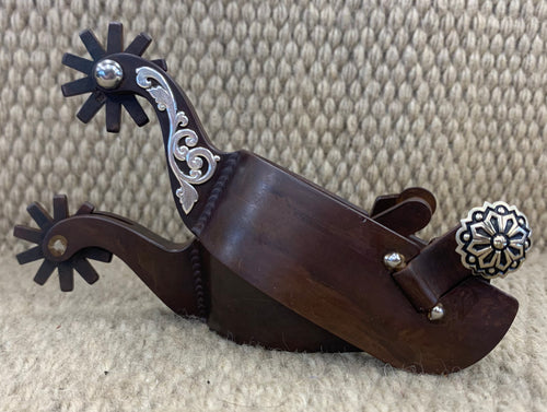 Spurs - SP06 - Tom Balding Ladies Brown w/ Floral Shank