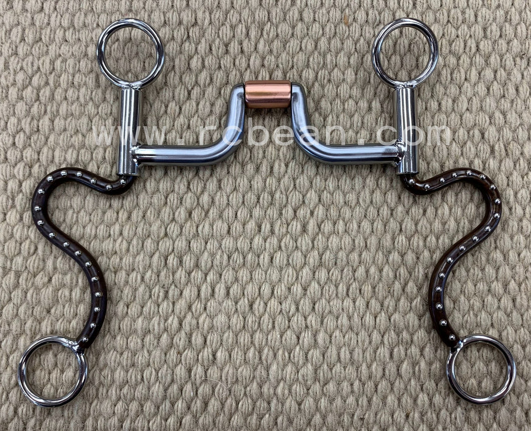 BIT - TB153 - Tom Balding Long S Hinge Port Brown w/ Dots