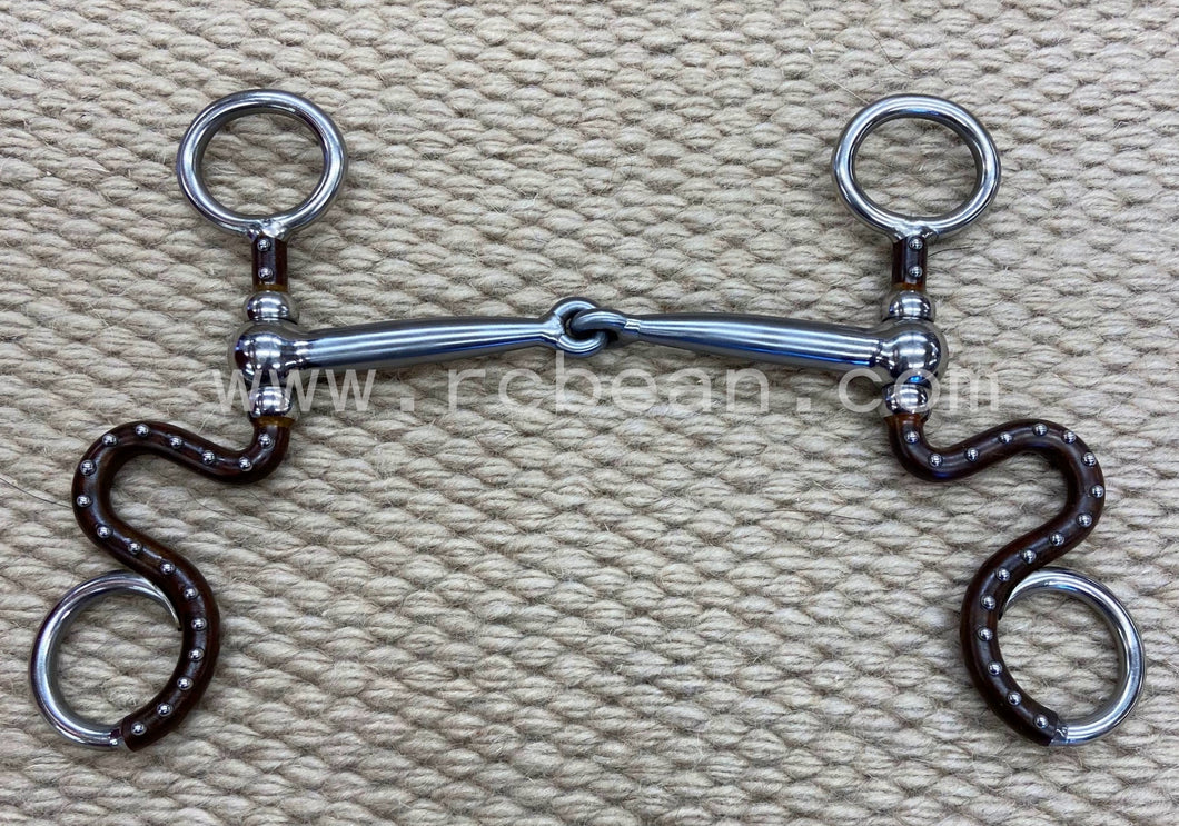 BIT - TB229 - Tom Balding Santa Maria Snaffle Brown with Dots