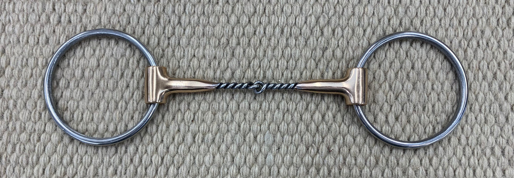 BIT - TK05 - Toklat Loose Ring Half Twisted Snaffle w/ Copper and Stainless Steel