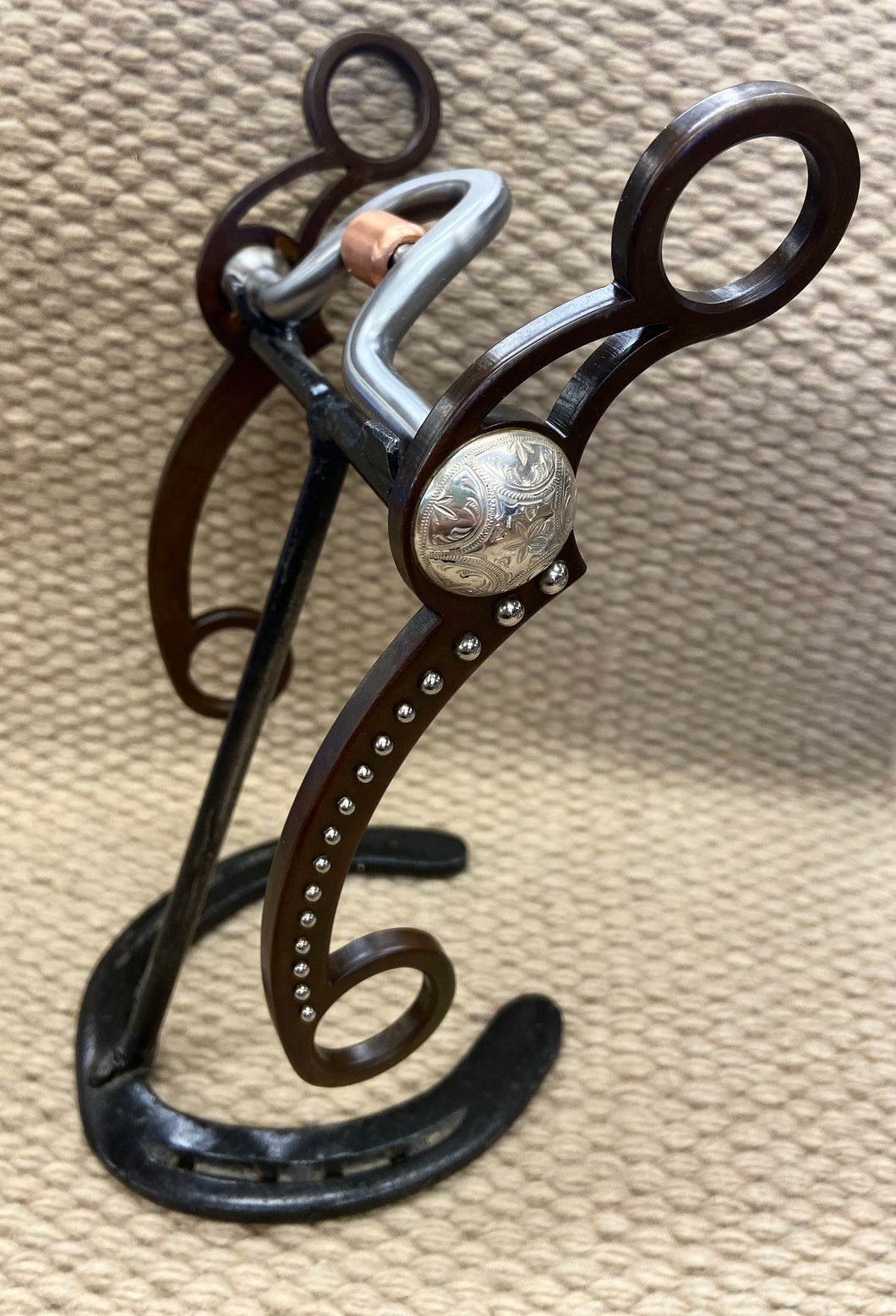 BIT - TB273A - Tom Balding Mustang Clearwater w/ Roller Brown with Concho and Dots