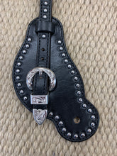 Spur Straps - SPS03 - Men's Black Buckaroo's w/ Silver Dots and Plated BLT's