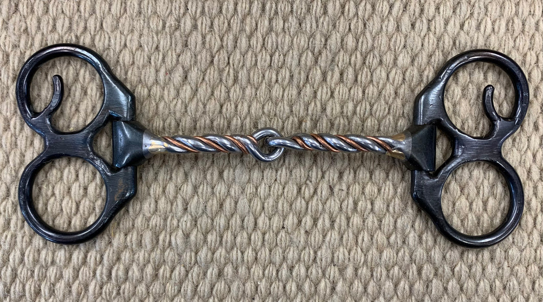BIT - DT173 - Dutton Double Ring Twisted Copper Snaffle