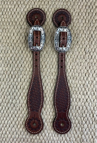 Spur Straps - SPS116 - Weaver Straight Basin Cowboy Chocolate Brown