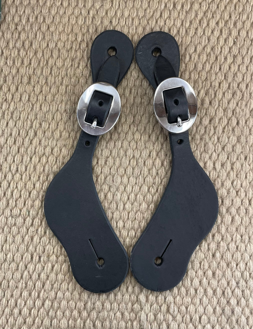 Spur Straps - SPS104 - Plain Black Contour Ladies