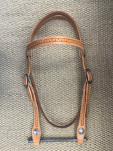 Headstall- HS41-Tony Pedrini 3/4" Carlos Border Browband