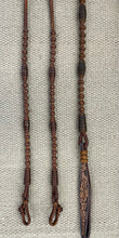 Romal Reins - RR23 - TRB 30 Plait George Moore Caramel w/ Black Accents 102"