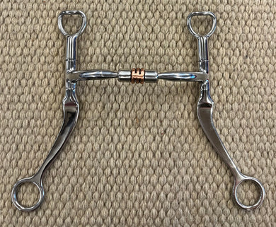 BIT - MB109 - Myler Flat Shank Comfort Snaffle w/ Copper Roller 4 3/4
