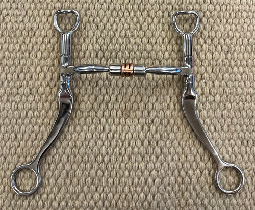 BIT - MB109 - Myler Flat Shank Comfort Snaffle w/ Copper Roller 4 3/4