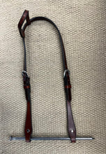 Headstall-HS37-5/8"Concho Full Sliding Ear W/Shaped Cheeks-Plain Brown