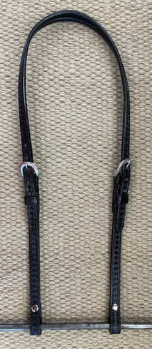 Headstall - HS270 - Geometric Black Split Ear