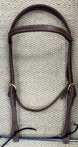 Headstall - HS229 - Double N Stitched Oiled