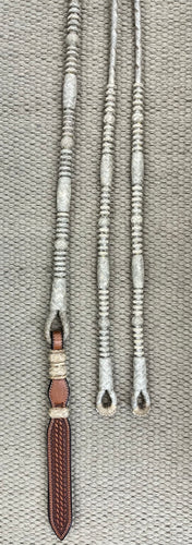 Romal Reins - RR02 - 8 Plait California Style Natural Rawhide 82