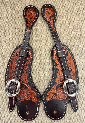 Spur Straps - SPS57 - Men's Floral Cross Over w/ Accents