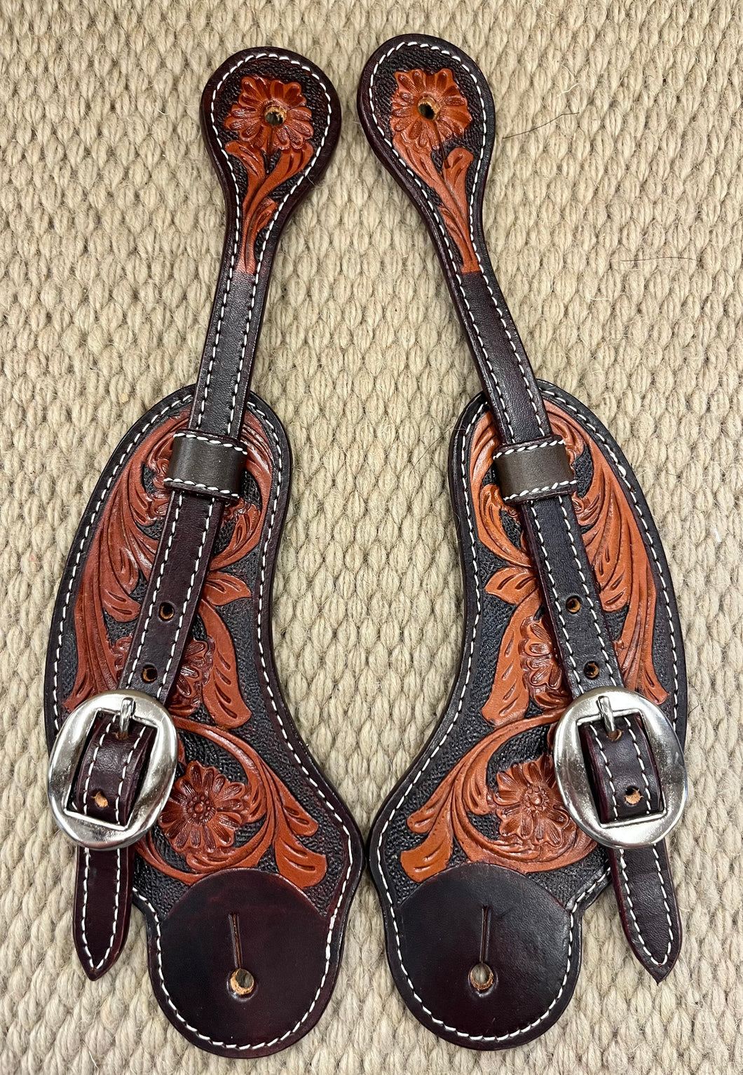 Spur Straps - SPS57 - Men's Floral Cross Over w/ Accents