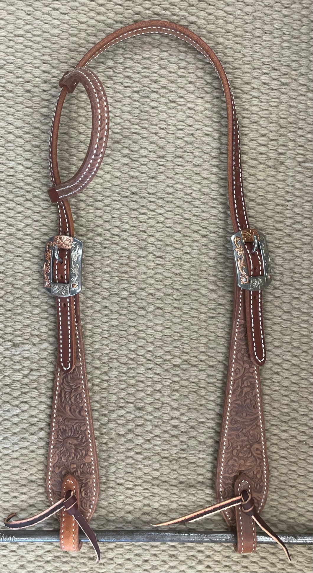 Headstall - HS304 - Pro Choice Natural/Floral Single Ear