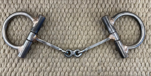 BIT - NH25 - Nolan Hansen Signal D-Ring Square-Bar Dogbone Snaffle - 2 1/2