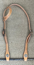 Headstall - HS314- Tony Pedrini Light Single Ear Carlos Border w/ Mincer Silver