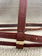 HS60-3/4" Harness Browband, Headstall, Double Stitch W/SOP Latigo Lining, Ties at Bit