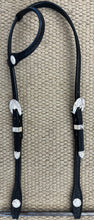 Headstall - HS53 - Basket Black Single Ear w/ Silver Plate