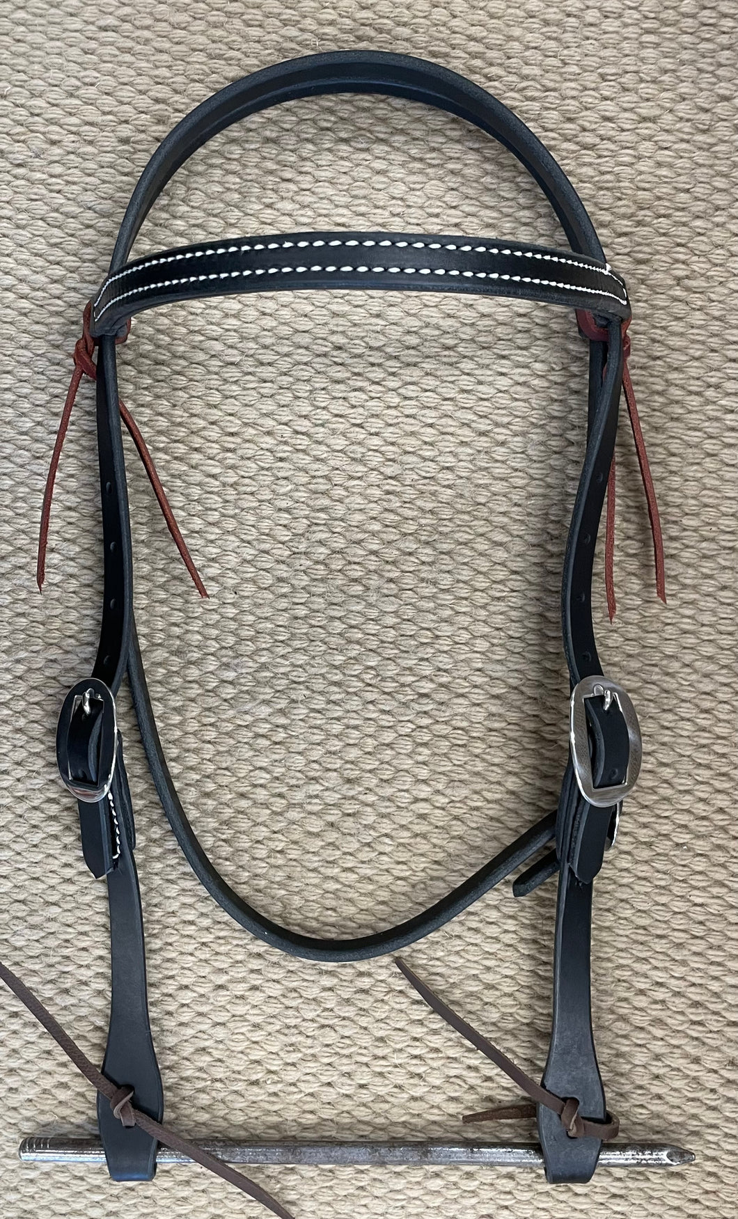 Headstall - HS301 - Plain Black Browband Regular