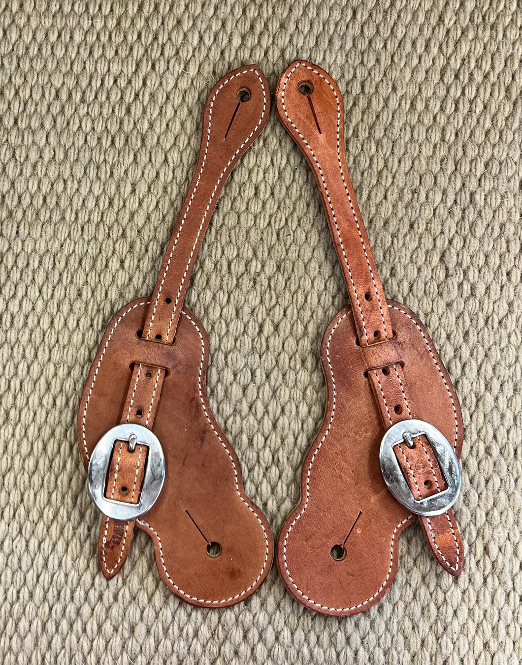 Spur Straps - SPS115 - Weaver Buckaroo Russet Harness Leather