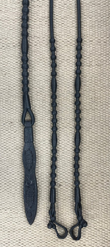 Romal Reins - RR69 - 16 Plait GM Kangaroo Black 110