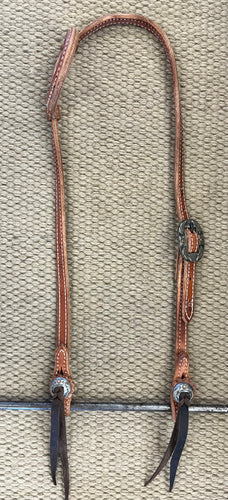 Headstall - HS323 - Cactus Saddlery Trevor Brazil Rolled Single Ear
