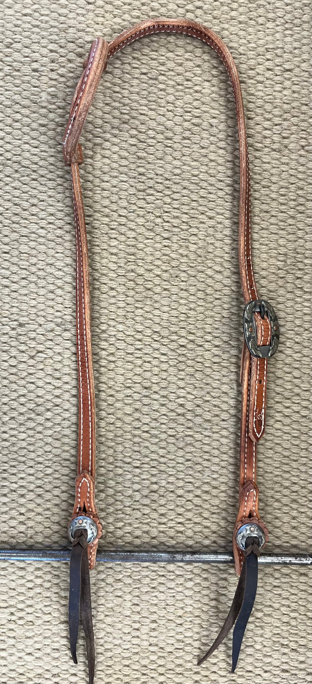 Headstall - HS323 - Cactus Saddlery Trevor Brazil Rolled Single Ear