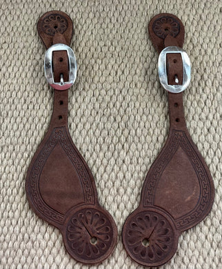 Spur Straps - SPS119 - Martin Tombstone Chocolate Roughtout San Carlos