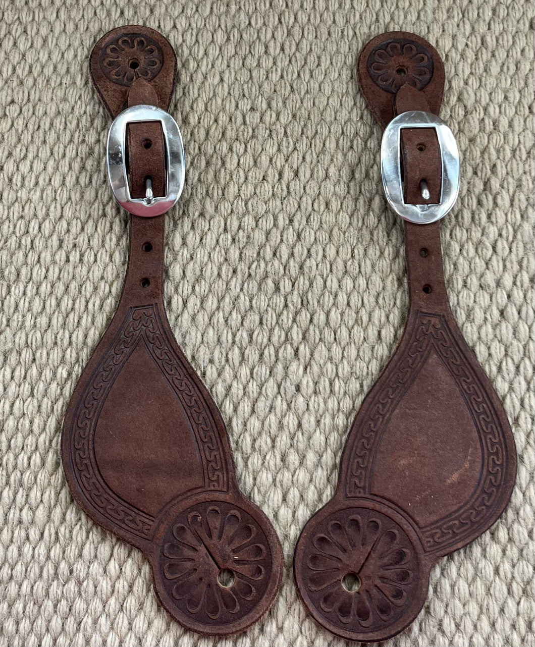 Spur Straps - SPS119 - Martin Tombstone Chocolate Roughtout San Carlos