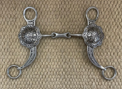 BIT - JW19 - Jeremiah Watt Short Shank Dogbone Snaffle w/ Concho