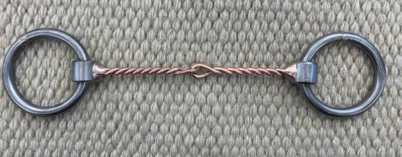BIT - NH07 - Nolan Hansen Loose Ring Twisted Copper Snaffle - 2 1